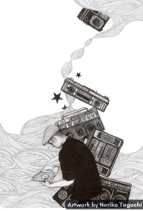 DJ-inspired artwork by Noriko Taguchi