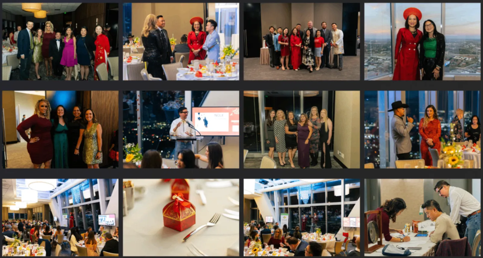 Community members celebrating together at a past gala