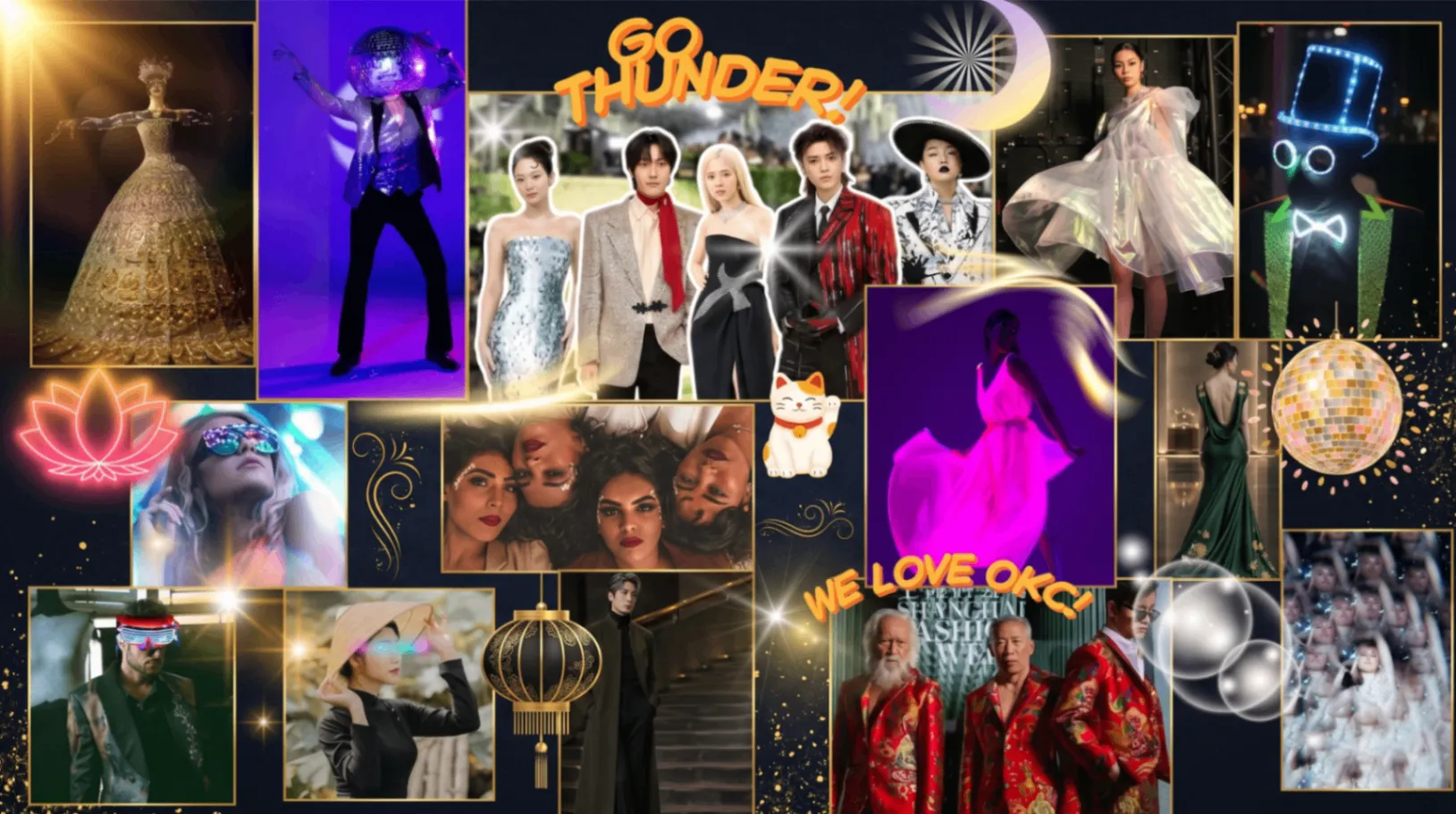 Fashion inspiration collage for the 2026 Gala theme